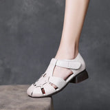 Kraft Retro Hollow Sandals Women 2025 Summer New Casual Breathable Comfortable Roman