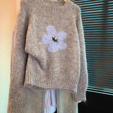 Girl Knitted Jersey Autumn Winter New Fashion Cut-Down Cute Sweater Top