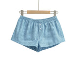 Women's Clothing 2025 Summer New Simple High-Waisted Loose Leisure Lattice