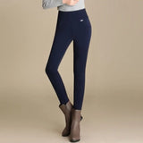 High Waist Outer Wear Elastic Pencil Metal Decoration