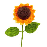 Zingj Woven Head Lily Rose Sunflower Sunflower Wool Knitting Flower Imitation Bouquet