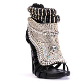 Water Drill Heavy Industry Fine High Heel Size 47 Banquet High Heel Women Sandals