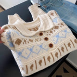 Glutinous Tit Island Sweater Women's Spring And Autumn 2025 New Great Looks Polo Clip Knitted