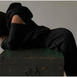 Women's Clothing 2025 New Two-Piece Set Of Solid-Colored Hooded Short-Wear
