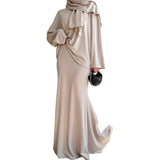 2025 New Middle East Wearing Women's Long-Sleeved Skirt Dress Fashion