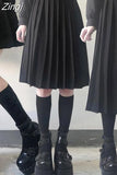 Skirts Women S-5XL Vintage Ins Young basic Leisure Korean All-match Autumn High Waist Chic Cozy Female JK Faldas