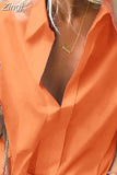 Office Lady Long Sleeve Short Sleeve Shirt Spring Summer 2023 New Fashion Tun Down Collar Solid Loose Clothes Tops