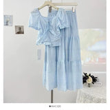Summer French Temperament Elegant Niche High-End Repair Body High-Waisted A-Character Skirt Fashion