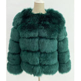 Fever Imitation Fox Fur Coat Women's Short-Sleeved Fur