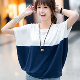 Zingj Summer Korean Version Plus Size Women's Loose Bat Shirt Student Women's Short Sleeve T-Shirt Fat Mm Summer T-Shirt