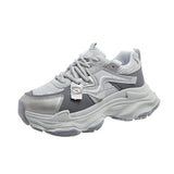 Style Old Dad Shoes 2025 Spring New Casual Breathable Women's Shoes Thick Soles To Increase The Belt