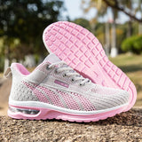 Women's Shoes 2025 Spring New Hollow Single Network Air-To-Air Air Cushion Damping Light Leisure Sports