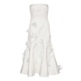 French Dress Female Sweet And Elegant 2025 Summer New High-End Temperament Light Fishtail Breast Three-Dimensional Flower