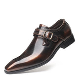 Zingj Fashion Shoes Square Head British Men's Business Leather Shoes Casual Large-Size Leather Shoes Cover Foot Men's