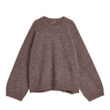 Soft-Gried Gray Sweater Woman 2025 Autumn And Winter Loose Thick Sheep Velvet Collar Knitted