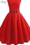 Women Vintage Floral Print Summer Dress Elegant Swing Rockabilly Party Dresses Casual Midi Tunic Beach