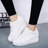 Height Small White Shoes Women 2025 New Korean Version Of Casual Fashion Breathable Student Sports Loose Bottom Thick Bottom Street