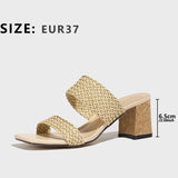 Selling Ladies Sandals Summer Refreshing Beach Holiday Fashion Casual Style Weaving Muller High