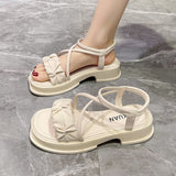 Sandals Women 2025 Summer New Korean Version Of Thick Soles To Increase The Breathable Sandals Are Not Tired Roman