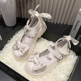 Cool Mary Jane Little Leather Shoes Women Retro Spring And Summer New Bow With Skirt Jk College Wind Single