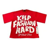 New T-Shirt KEEP Before And After Printing Round Neck Short Sleeve Direct Selling