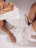 Summer New Sexy Shoulder Sling Dress Fashion Temperament Print Poneng Skirt Dress Dress Dress Dress Dress