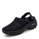 New Large-Size Mesh Women's Shoes Spring And Summer Daily Sandals One Foot And Half Drag Mother Shoes Air Cushion Women's