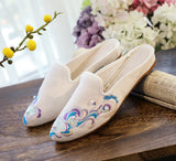 Zingj Single Drag / Cotton Mop Tip Fashion Chinese National Style Retro Embroidered Cloth Art Women's