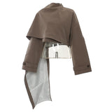 New Super Personality Irregular Tailoring Cape Coat Top Female