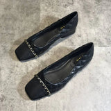 Small Fragrant Low-Heeled Shoes Women's Soft-Soled Working Shoes 2025 New Spring And Autumn Square Head Thick Heel Single Shoes