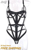 Cleavage Bodysuit Women Sexy Mesh Stitching Charming Midnight Style One Piece Sleeveless Sheath Slim Female