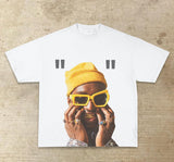 Street Fflirtion Cranium Brand New Printed T-Shirt Gothic High Street T-Shirt Round