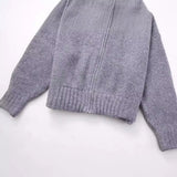 Women's French Zipper Knitting Bomber Jacket 2142207