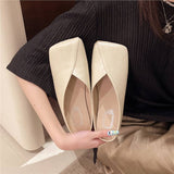 And Summer 2025 New One-Legged Pedal Top Half Slippers Wearing Women's Shoes Light Mouth Comfortable Soft Flat Single