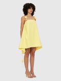 And Summer 2025 New Sexy Yellow Bare Back Three-Dimensional Flower Sling