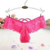 Transparent Lace Victoria Lady Low-Rise Unscredable Trousers Cotton Crotch Breathable Trousers