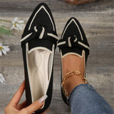 2025 Autumn Tip-Headed Flat-Soled Single-Shoe Large-Size Fashion Flying Pedal Casual Women's