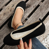 Korean Version Of The New Flat Bottom Low Help Flying Single Shoes Women's Light Mouth Flat And Coloring Work Bean Shoes Nude