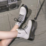 And Winter Martin Boots Handsome Loose Cake Thick Bottom Work Clothes Black British Fan Car Short Boots Retro Single Boots