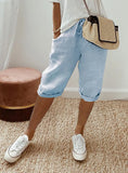 Women's Cotton Bag Loose Slacks Women's Trousers Five-Point