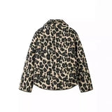 Women's Clothing 2025 New Winter Retro Leopard Print Cotton Jacket Women's Cotton