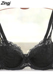 Women's Lace Unlined Underwire Push Up Bra Full Lace Brassiere Underwear Bras Lingerie Intimates Bralette