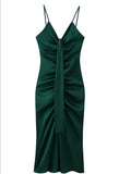 Women's Explosive Vertecker V-Neck Wrinkled Sleeveless