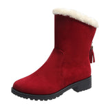 Martin Boots 2025 Autumn/Winter Short-Bodied Cotton Boots Flat-Bottomed Round-Headed Boots Wish Snow