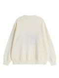 Women Chic Print Knitted Pullovers Sweaters O-Neck Warm Oversized Loose Casual Ins Cute Jumpers Harajuku Ladies Top