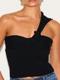 Fish Bare Back One-Shoulder Vest Summer Must-Have Hottie Style Out Of The Street Sexy Simple