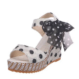 Hee Women's Sandals Fruit Pattern High Heel Sandals Women 2025 Spring And Summer New Word Fish Mouth Bow Women's