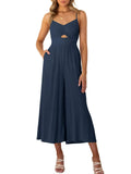 Hair 2025 Spring New Women's Clothing Explosion Long Legs Thin Waist Bump Color Work Clothes Show Thin Jump Jump-Suited Jumpsuit