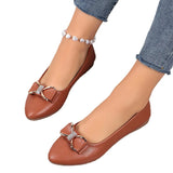 Women 2025 Summer And Autumn New One-Legged Flat Work Small Leather Shoes Soft Soles Casual Large Size Women Lazy