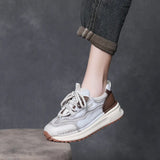 Layer Cowhedry Breathable Mesh Color Old Dad Shoes Women In Spring 2025 New Thick-Bottomed Sports Leisure Single